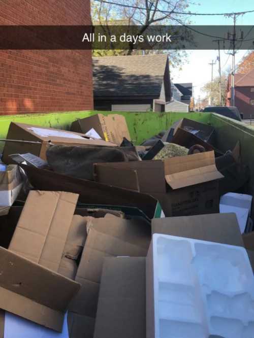An image of junk in a dumpster