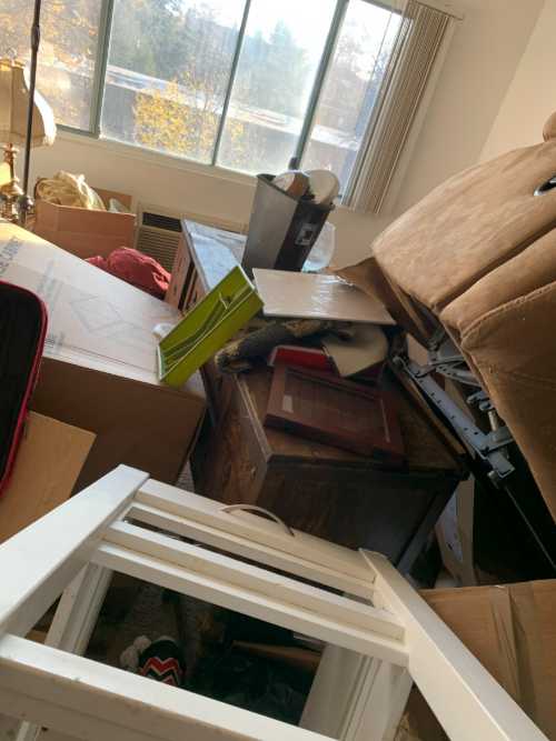 An image of a room full of junk